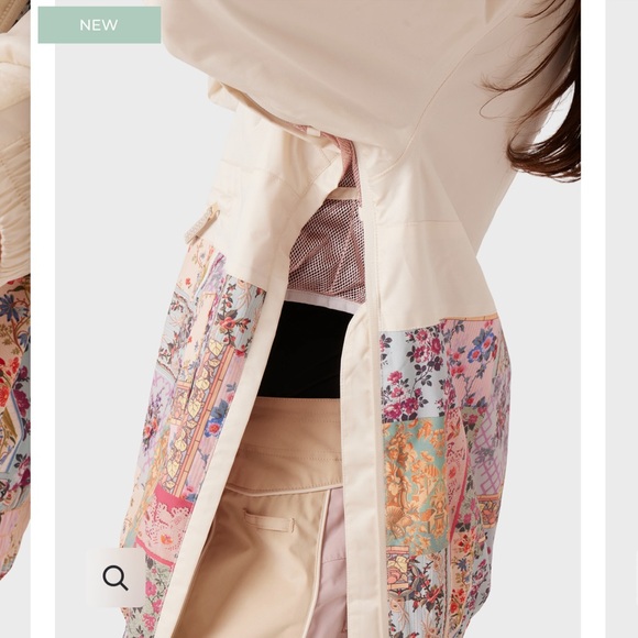 🤍 Roxy Ski snowboard Jacket - Cream and Multicolor - waterproof - Picture 5 of 16